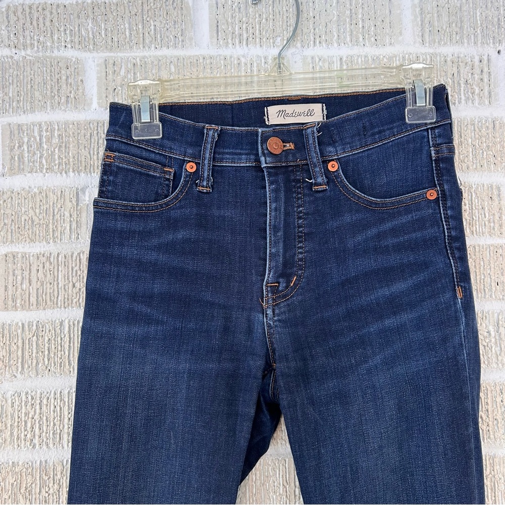 MADEWELL High Rise Dark Wash Skinny Jeans - Picture 6 of 9
